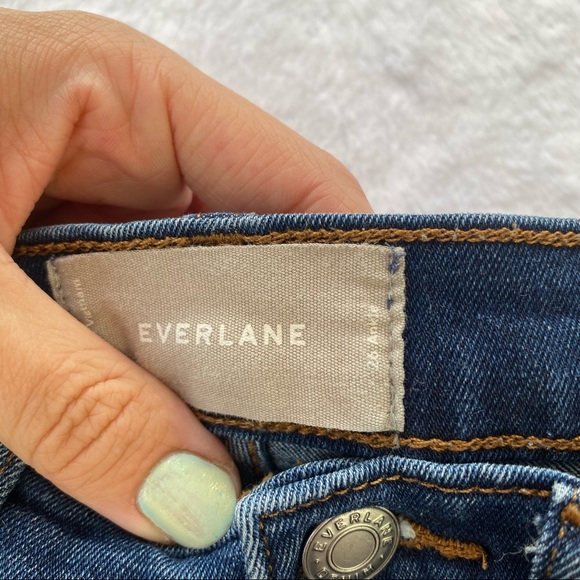 Everlane High Rise Dark Wash Classic Skinny Jeans - Picture 5 of 7